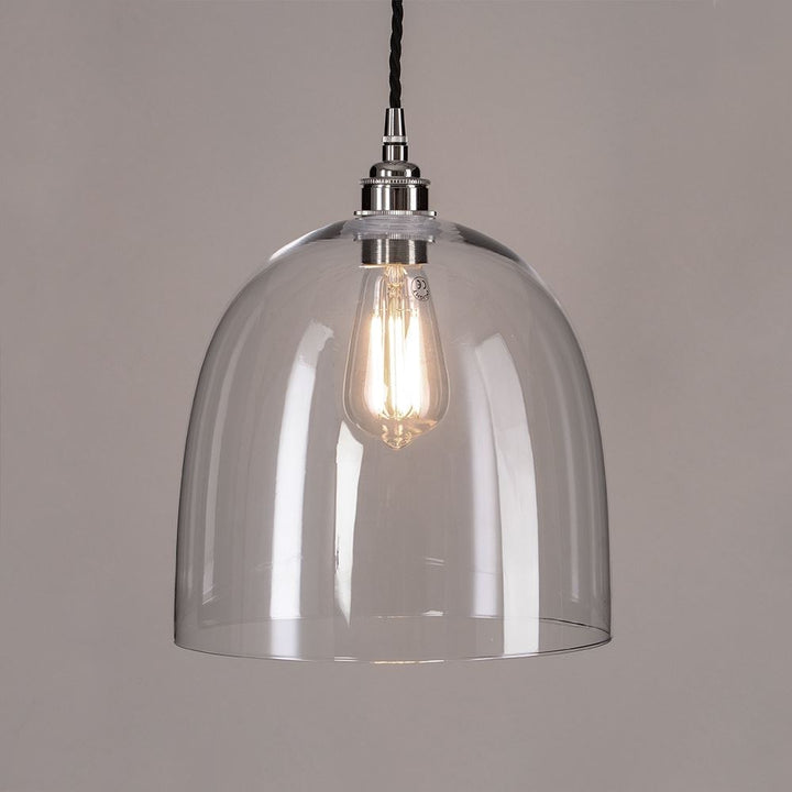 Bell Blown Glass Pendant Light