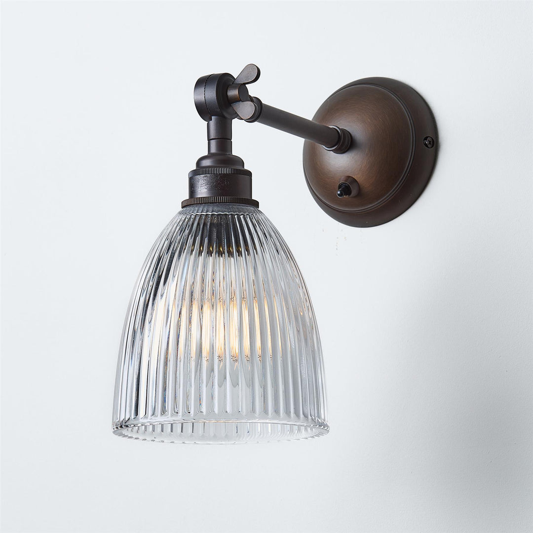 Elongated Prismatic Wall Light : Adjustable Arm
